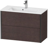 DURAVIT XViu Waschtischunterbau wandhängend 810 mm, 2 Schubladen, champagner matt/weiß matt
