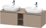 DURAVIT D-Neo Konsolenwaschtischunterbau 1400 mm betongrau matt mit 2 Auszügen und Bronze-Griffen