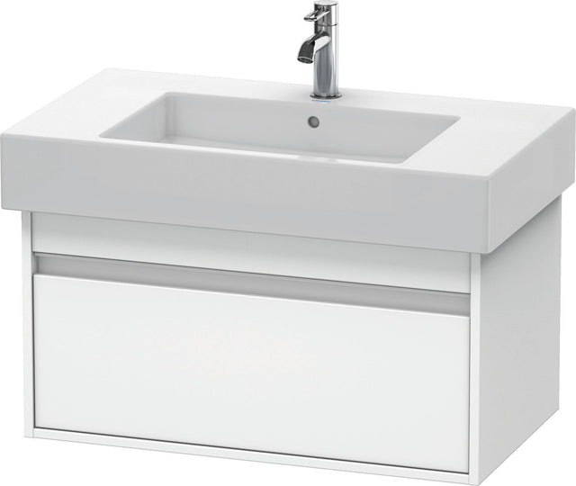 Duravit Ketho Waschtischunterbau 800 mm wandhängend, 1 Auszug, weiß matt – mit Soft-Close