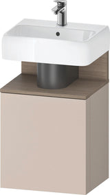 DURAVIT Qatego Waschtischunterbau 440 mm Eiche Terra Matt, 1 Tür links, Tip-On