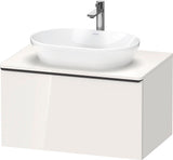 DURAVIT D-Neo Konsolenwaschtischunterbau 800 mm betongrau matt mit Bronze-Griff und Soft-Close-Auszug