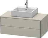 DURAVIT XSquare Waschtischunterbau 1000 mm taupe seidenmatt mit 2 Schubkästen