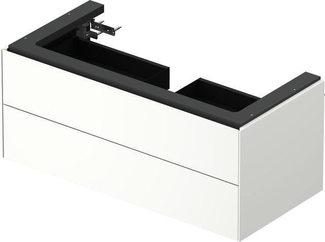 DURAVIT White Tulip Waschtischunterbau 984 mm, 2 Schubkästen, Weiß Seidenmatt, Philippe Starck
