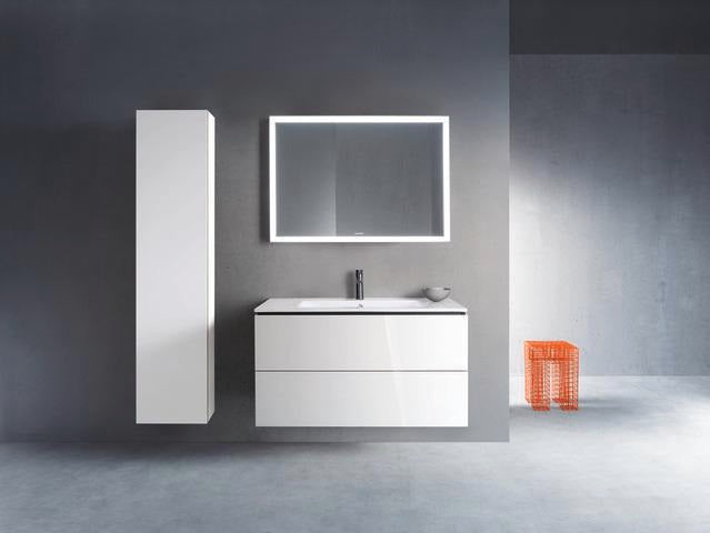 Duravit L-Cube Waschtischunterbau 1020 mm taupe matt – wandhängend, 2 Schubkästen, Tip-On