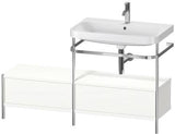 Duravit Waschtischset HAPPY D.2 PLUS 1400x490mm ein Hahnloch taupe supermatt