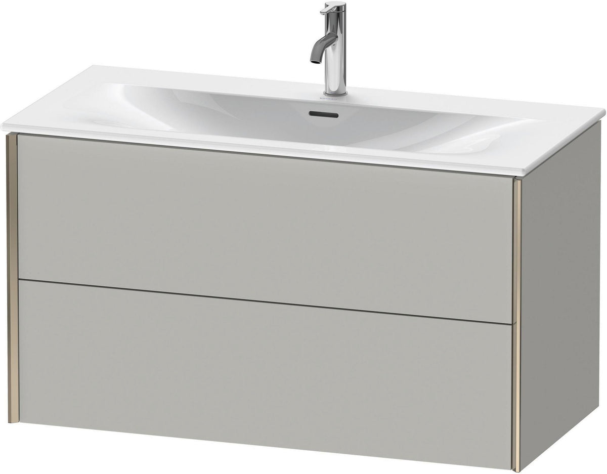 DURAVIT XViu Waschtischunterbau wandhängend 1010 mm, 2 Schubkästen, weiß matt – mit Tip-On-Technik