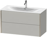 DURAVIT XViu Waschtischunterbau wandhängend 1010 mm, 2 Schubkästen, weiß matt – mit Tip-On-Technik