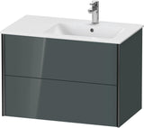 DURAVIT XViu Waschtischunterbau wandhängend 810 mm, 2 Schubkästen, weiß matt