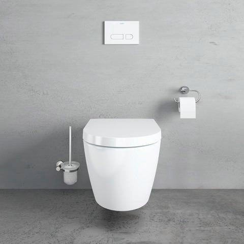 DURAVIT D-Code Bürstengarnitur wandhängend aus Messing in Chrom – 154 x 154 x 342 mm