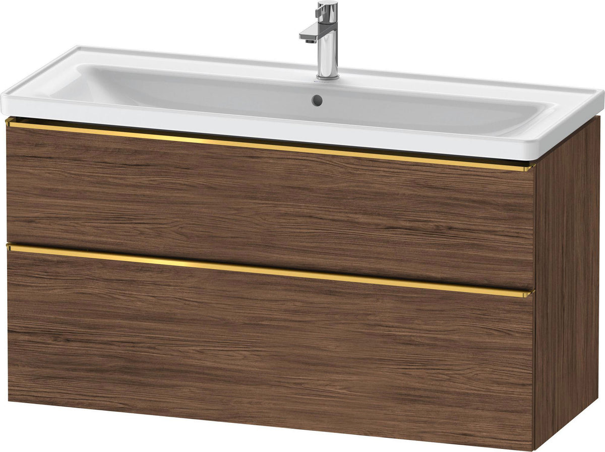 DURAVIT D-Neo Waschtischunterbau 1184 mm Eiche Schwarz mit Bronze Griff