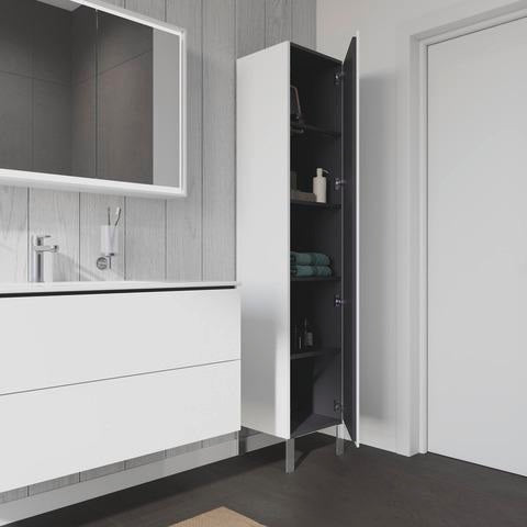 Duravit Hochschrank L-Cube 363x400x1760mm 1 Tür rechts, weiß hochglanz – Wandhängend mit Soft-Close