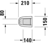 DURAVIT Standsäule Starck 3 aus Keramik, 210x150x705 mm, weiß, eckig, bodenstehend