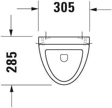 DURAVIT Design Classics Urinal 305 mm weiß mit Fliege absaugend ohne Deckel