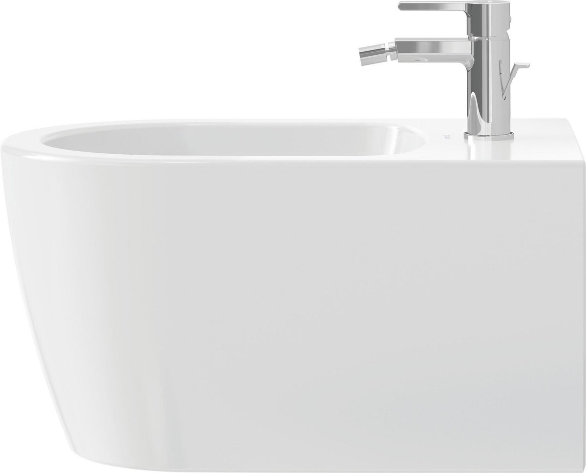 DURAVIT Wand-Bidet ME by Starck 570 mm weiß seidenmatt mit Überlauf und 1 Hahnloch