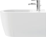 DURAVIT Wand-Bidet ME by Starck 570 mm weiß seidenmatt mit Überlauf und 1 Hahnloch