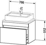 DURAVIT DuraStyle Konsolenunterschrank 700 mm betongrau matt mit Soft-Close-Auszug