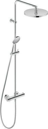 Duravit Duschsystem B.1 mit Brausethermostat, chrom Hochglanz, Kopf- und Handbrause