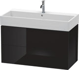 DURAVIT L-Cube Waschtischunterbau 984 mm, 2 Schubkästen, Weiß Matt, Wandmontage