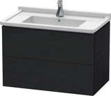 DURAVIT L-Cube Waschtischunterbau 820 mm taupe matt mit 2 Schubkästen und Tip-On-Technik
