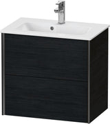 DURAVIT XViu Waschtischunterbau wandhängend 610 mm, 2 Schubladen, champagner matt/weiß matt
