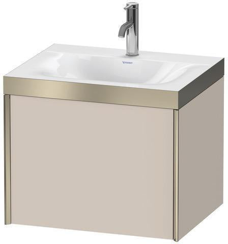 DURAVIT XViu Waschtischunterbauset 600x480mm mit Möbelwaschtisch Viu, 1 Auszug, ohne Überlauf