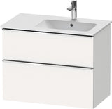DURAVIT D-Neo Waschtischunterbau 810 mm Weiß Matt mit Bronze Griff und Soft-Close