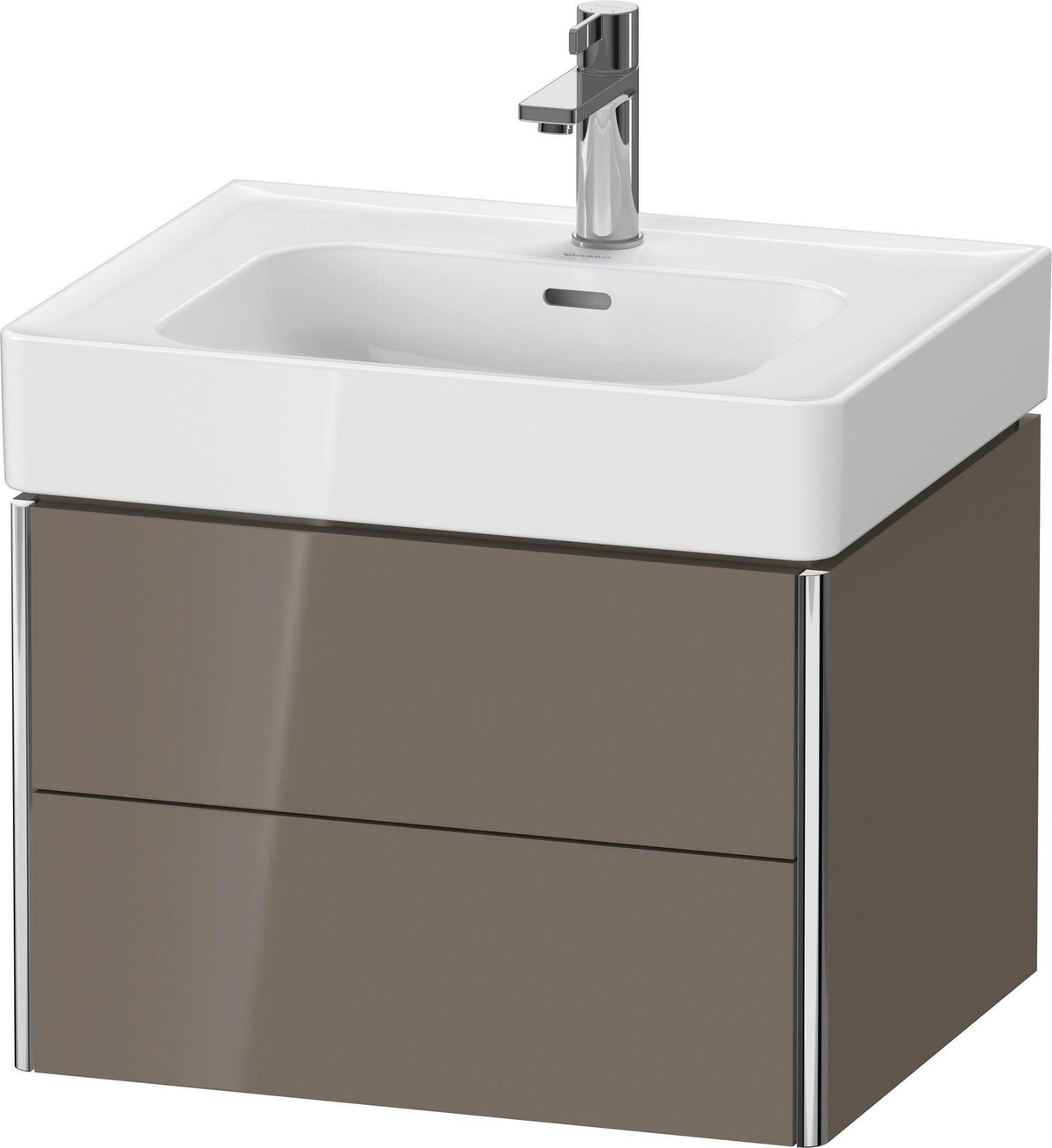 Duravit XSquare Waschtischunterbau 584 mm, 2 Schubkästen, Tip-on, Taupe