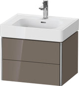 Duravit XSquare Waschtischunterbau 584 mm, 2 Schubkästen, Tip-on, Taupe