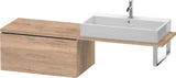 DURAVIT L-Cube Unterschrank für Konsole 820 mm, 1 Auszug, Weiß Matt, Tip-on
