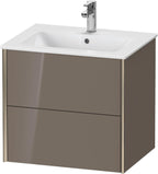 flannel grey hochglanz / Mitteldichte Faserplatte (MDF) / 2Schubk.,champ.matt/flan.grey