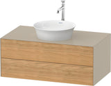 DURAVIT White Tulip Waschtischunterbau 1000 mm Nussbaum/Taupe, wandhängend, 2 Schubkästen