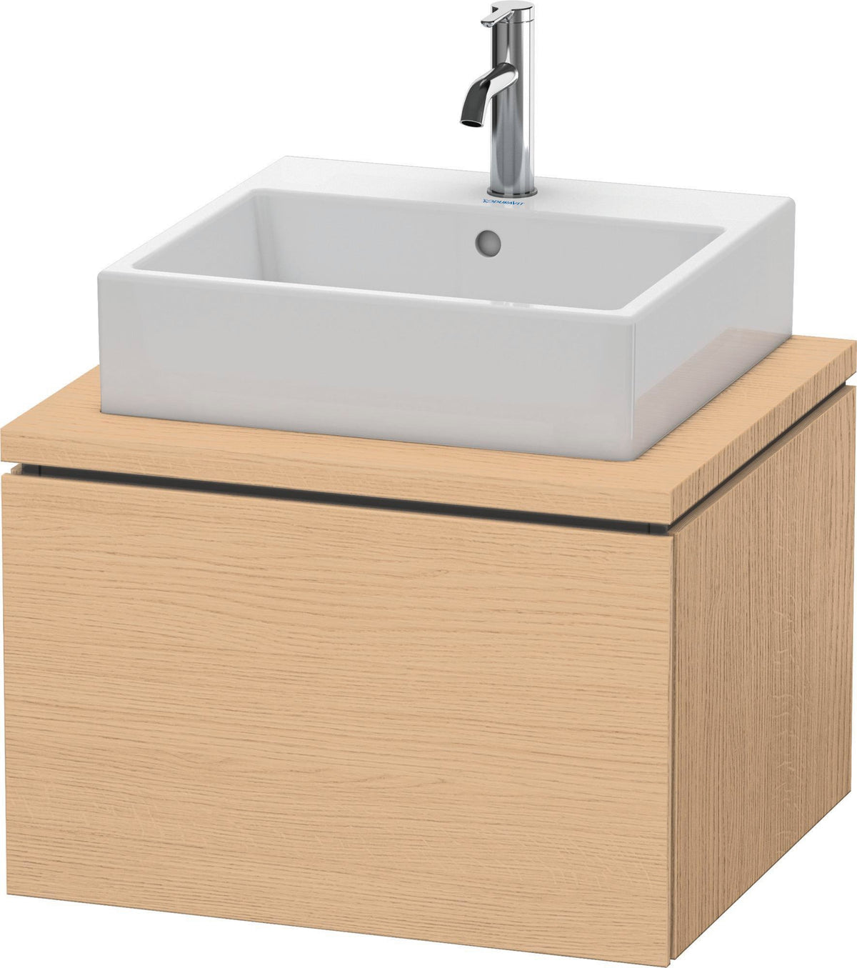 DURAVIT L-Cube Konsolenwaschtischunterbau 620 mm betongrau matt, 1 Auszug, wandhängend
