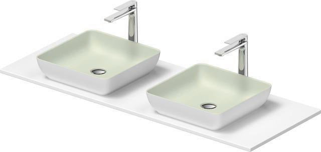 DURAVIT Sivida Waschtischset 1350 mm mit Konsole, 2 Becken, weiss