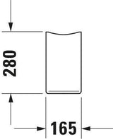 DURAVIT Halbsäule Starck 3 aus Sanitärkeramik für Waschtische 030050, 075045, 030160, 030155, weiß