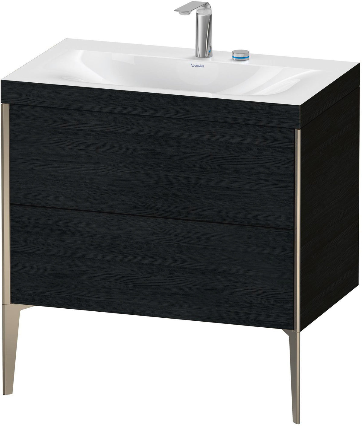 DURAVIT XViu c-bonded Waschtischset 800 mm bodenstehend mit 2 Auszügen und Tip-on Technik