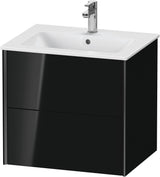 DURAVIT XViu Waschtischunterbau wandhängend 610 mm, 2 Schubkästen, weiß matt – ohne Griff, mit Tip-On-Technik