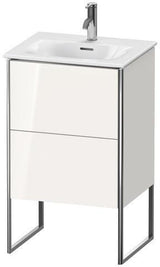 Duravit XSQUARE Waschtischunterbau 840 mm weiß matt – 2 Auszüge mit Tip-On-Technik