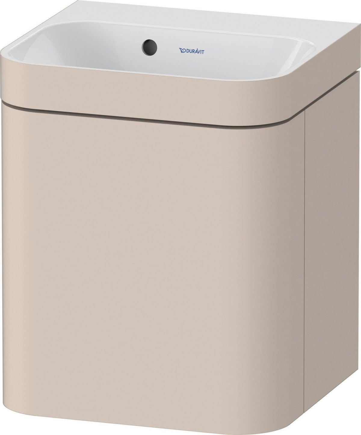 DURAVIT Happy D.2 c-bonded Waschtischset 400x360x480 mm mit 1 Tür links, Taupe seidenmatt