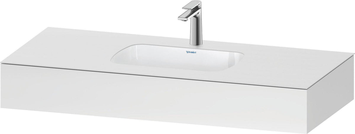 DURAVIT Qatego Einbauwaschtisch mit Konsole 800x550mm Weiß Hochglanz – Studio F. A. Porsche