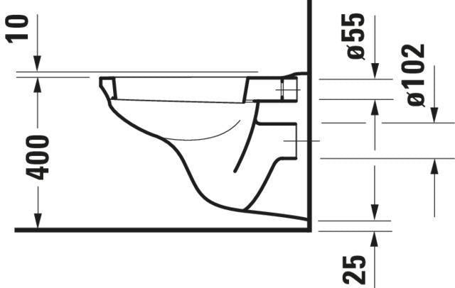 Duravit Wand-WC D-Code basic 560 mm Tiefspüler weiß mit HygieneGlaze
