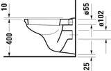 Duravit Wand-WC D-Code basic 560 mm Tiefspüler weiß mit HygieneGlaze
