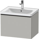 Duravit D-Neo Waschtischunterbau 634 mm betongrau matt mit Bronze-Griff und Soft-Close-Auszug