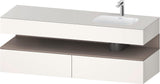 DURAVIT Qatego Einbauwaschtisch mit Konsolenwaschtischunterbau 1600 mm Weiß Matt