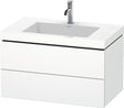 DURAVIT L-Cube Waschtischset mit Vero Air 800 mm, 1 Hahnloch, 2 Schubkästen, Weiß Matt