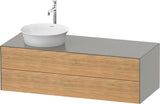DURAVIT White Tulip Waschtischunterbau wandhängend 1300 mm mit 2 Schubkästen, weiß seidenmatt