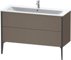flannel grey seidenmatt / Mitteldichte Faserplatte (MDF) / Ausz.schwarz