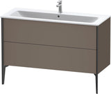 DURAVIT XViu Waschtischunterbau bodenstehend 1210 mm, 2 Auszüge, champagner matt/weiß matt