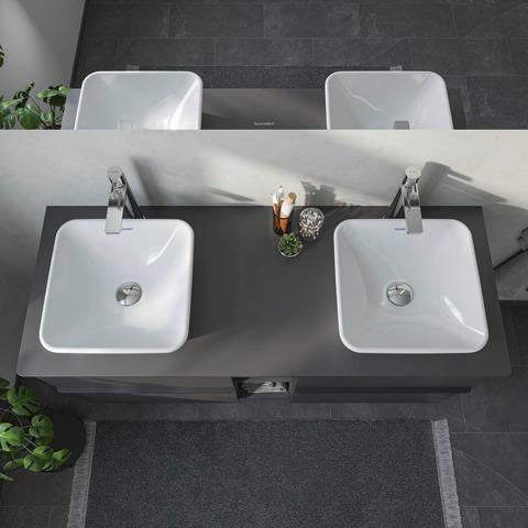 Duravit D-Neo Aufsatzbecken 400x400mm Weiß mit HygieneGlaze – Quadratisches Design