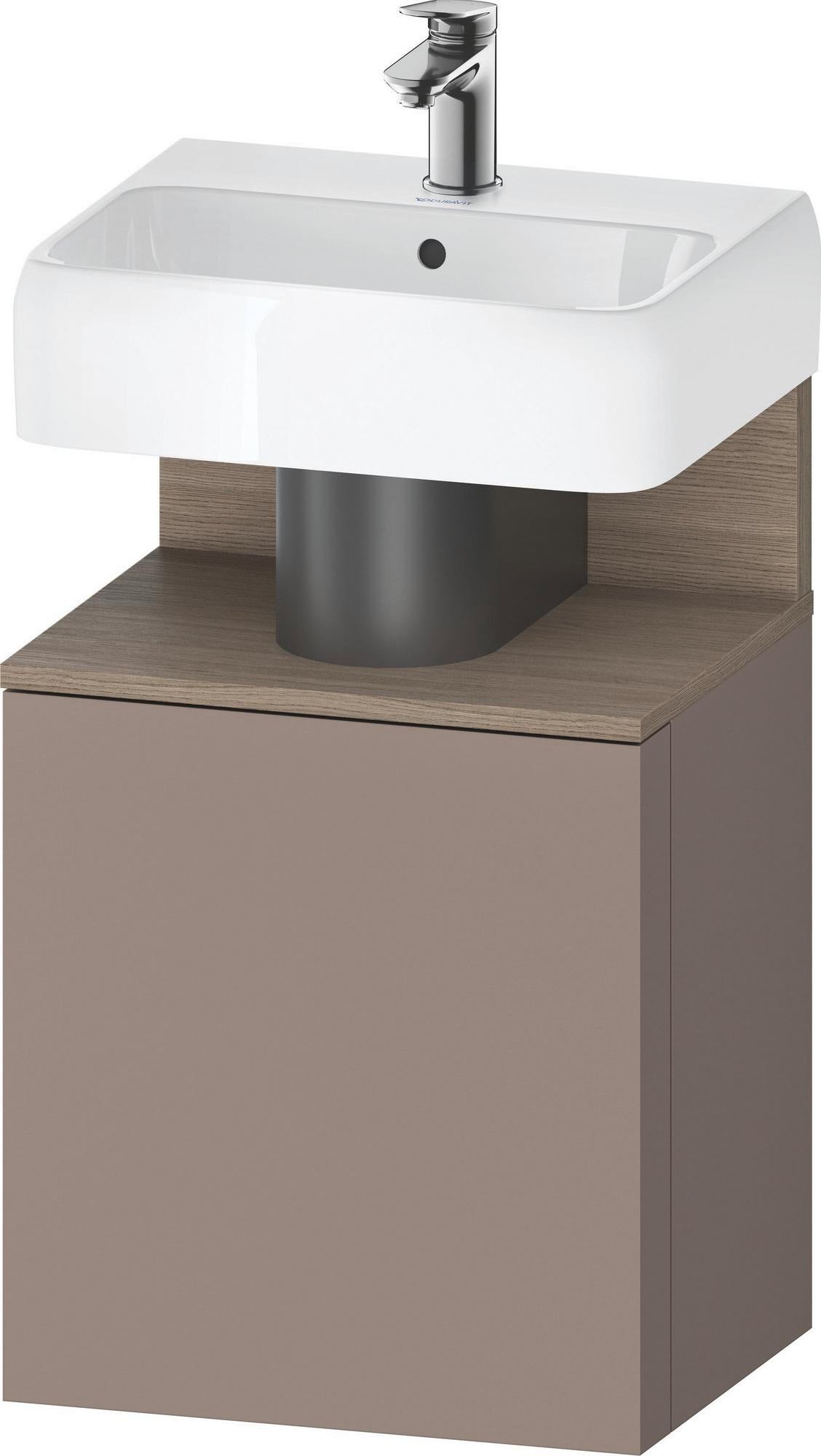 DURAVIT Qatego Waschtischunterbau 440 mm Eiche Terra Matt, 1 Tür links, Tip-On