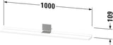 DURAVIT Sivida Spiegel Ablage 1000 mm Chrom/Nussbaum Matt – Badablage mit Befestigungsmaterial